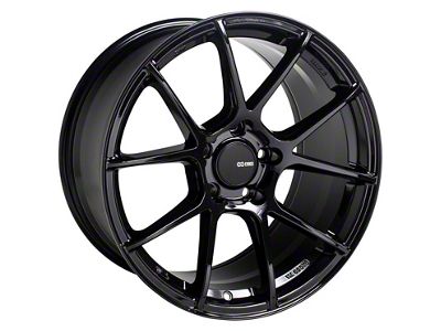 Enkei TS-V Gloss Black Wheel; 18x8; 45mm Offset; 5x100mm Bolt Pattern; 72.60mm Hub Bore