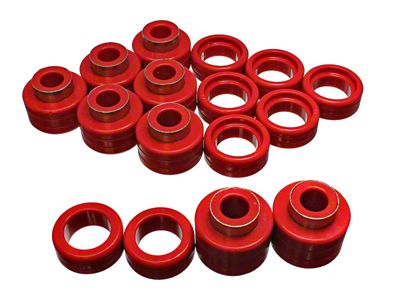 Energy Suspension Chevy Xtra Cab 2&4Wd Body Mts - Red - 3.4122R
