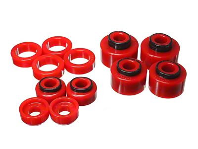 Energy Suspension 05-07 Ford F250/F350 2/4WD Red Body Mount Set - 4.4121R