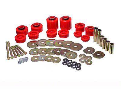 Energy Suspension 80-96 Ford F-150/250/350 Red Body Mount Set Includes - 4.4123R