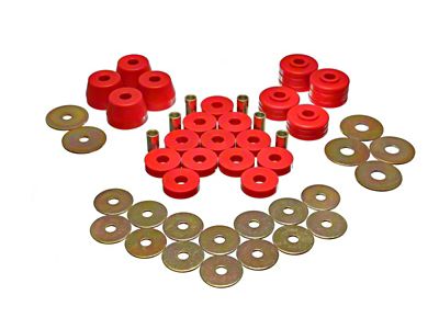 Energy Suspension Body Mount Bushing Sets - Red - 5.4102R
