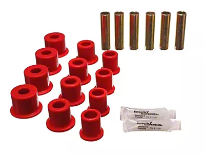 Energy Suspension Rear Spring Bushings - Red - 4.2134R