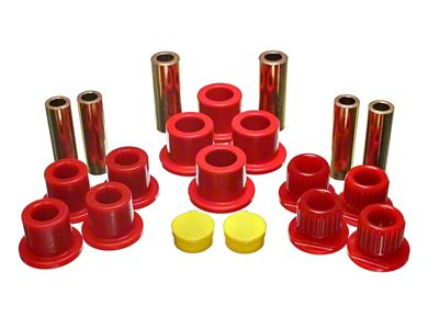 Energy Suspension Rear Leaf Spring Bushing Set - Red - 4.2149R