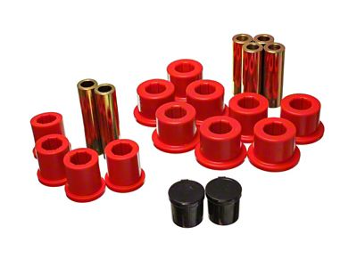 Energy Suspension Rear Spring Bushing Set - Red - 5.2118R