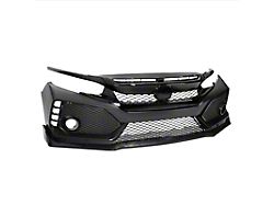 JDM Type-R Conversion Front Bumper; Unpainted (16-19 Civic)