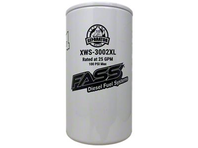 FASS Hydroglass Titanium Signature Series Extended Length Extreme Water Separator - XWS3002XL