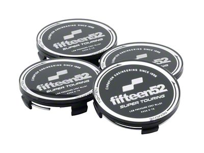 Fifteen52 Super Touring Chicane/Podium Center Cap Set of Four - 52-ST-CAP-BLACK-SET