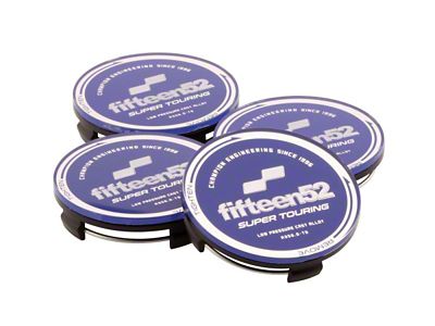 Fifteen52 Super Touring Chicane/Podium Center Cap Set of Four - 52-ST-CAP-BLUE-SET
