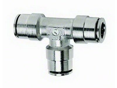 Firestone Union Tee 1/4in. Nickel Push-Lock Air Fitting - 6 - 3453