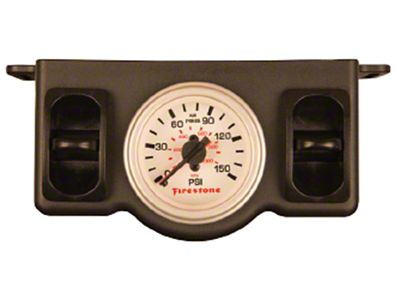 Firestone Pneumatic Dual Pressure Gauge - White Plastic WR17602574