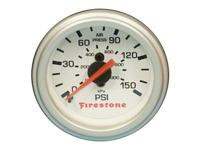 Firestone Replacement Single Pressure Gauge - White Face For PN