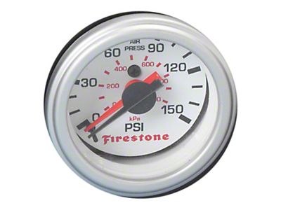 Firestone Replacement Pressure Gauge - White Face Dual GA Only - 9201