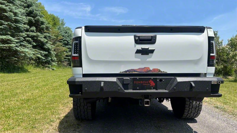 Direct Replacement Rear Bumper For Chevy Silverado 1500 & GMC Sierra 1500 (2007-2013) – No Sensor Holes, Black - View #2