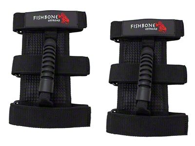 Fishbone Offroad Grab Handles with Three Straps (Universal; Some Adaptation May Be Required)