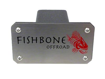 Fishbone Offroad Hitch Cover - 2In Hitch - Black Powdercoated - FB32096