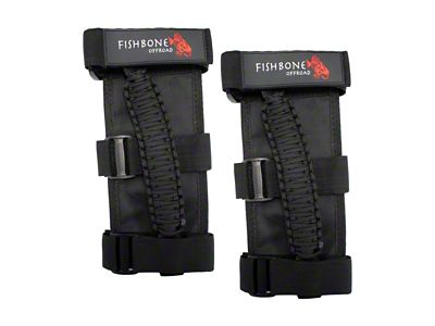 Fishbone Offroad Paracord Grab Handles w/Three Straps - Black