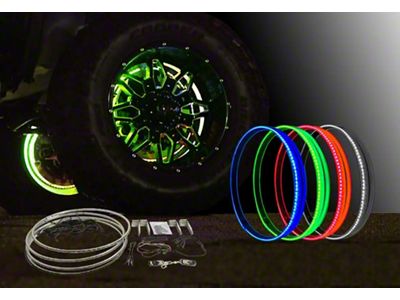 Flashtech V.3 Fusion Color Change RGB LED Wheel Light Kit; 15-Inch (Universal; Some Adaptation May Be Required)