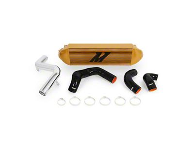 Mishimoto 2013+ Ford Focus ST Gold Intercooler w/ Polished Pipes - MMINT-FOST-13KPGD