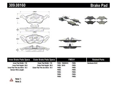 StopTech Performance Brake Pads - Focus - 309.08160