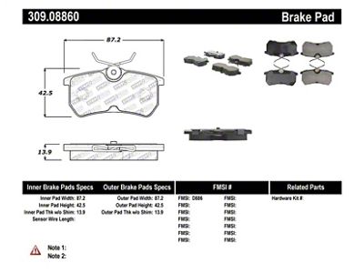 StopTech Performance Brake Pads - 309.08860