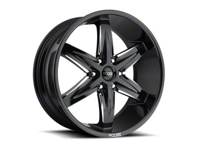 Foose Slider Gloss Black Milled Wheel; 22x9.5; 30mm Offset