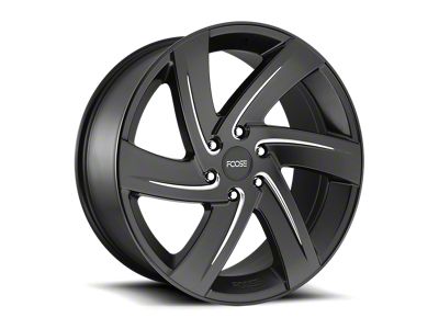 Foose Bodine Matte Black Milled Wheel; 22x9.5; 25mm Offset