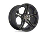 Foose Impala Matte Black Machined Wheel; 20x10.5; 40mm Offset; 5x114.3mm Bolt Pattern; 72.56mm Hub Bore