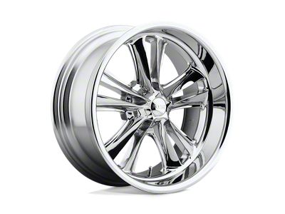 Foose Knuckle Chrome Wheel; 18x9.5; 1mm Offset; 5x120.65mm Bolt Pattern; 72.56mm Hub Bore