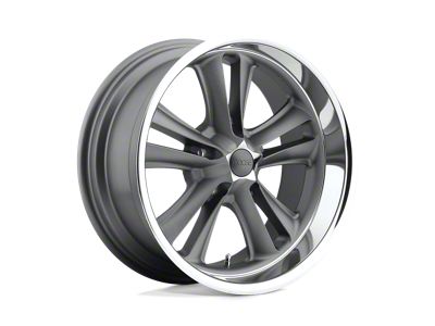 Foose Knuckle Matte Gunmetal Machined Wheel; 17x7; 1mm Offset