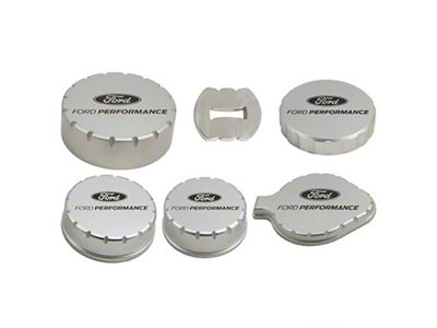 Ford Performance 15-25 Mustang 2.3L/5.0L Aluminum Machined Engine Cap Covers - M-6766-M50A