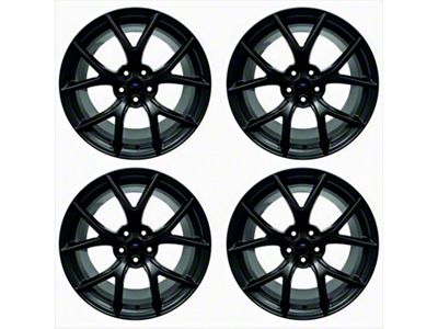 Ford Performance Performance Pack 2 Matte Black 4-Wheel Kit with TPMS Sensors; 19x10.5/19x11; 24mm/48mm Offset; 5x114.3mm Bolt Pattern; 0mm Hub Bore