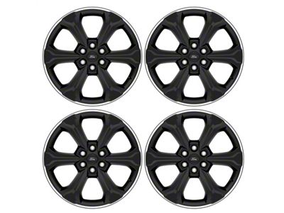 Ford Performance Gloss Black Machined 4-Wheel Kit with TPMS Sensors; 22x9.5; 44mm Offset