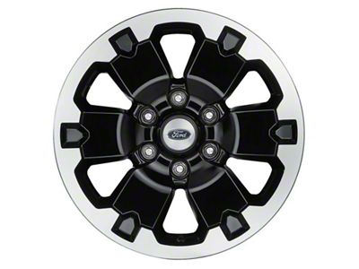 Ford Performance OE Style Black Machined Face Wheel; 18x8; 55mm Offset; 6x139.7mm Bolt Pattern; 0mm Hub Bore