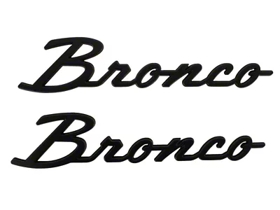 Ford Performance 2021+ Bronco Classic Script Fender Badges - Matte - M-1447-BSMB