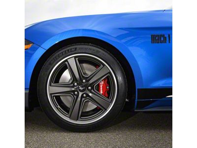 Ford Performance Mach 1 5-Spoke Dark Tarnished 4-Wheel Kit with TPMS Sensors; 19x9.5/19x10; 40mm/52.5mm Offset