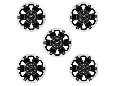 Ford Performance Bronco Gloss Black Machined 5-Wheel Kit; 18x8; 55mm Offset; 6x139.7mm Bolt Pattern; 93.10mm Hub Bore
