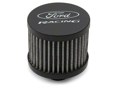 Ford Performance Black Crinkle Unshielded Breather w/Logo - 302-234