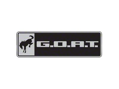 Ford Performance Racing Bronco/Bronco Sport G.O.A.T. Badge - Black/Chrome - M-1447-GOAT