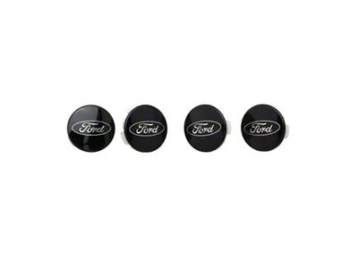 Ford Performance Racing Car Black and Chrome Wheel Cap - M-1096K-BCC