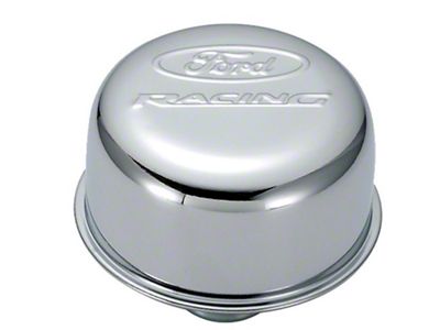 Ford Performance Racing Logo Push-In Type Air Breather Cap - Chrome - 302-215