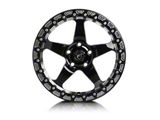 Forgestar D5 Beadlock Gloss Black Machined Wheel; Rear Only; 15x10; 50mm Offset