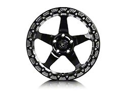 Forgestar D5 Beadlock Drag Black Machined Wheel; Rear Only; 17x10; 50mm Offset; 5x114.3mm Bolt Pattern; 78mm Hub Bore 