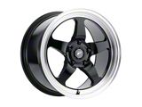 Forgestar D5 Drag Black Machined Wheel; Rear Only; 17x10; 50mm Offset; 5x114.3mm Bolt Pattern; 78mm Hub Bore