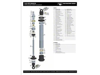 FOX Dia. 1.834 Bore 7/16-20 Al 6061 Black Ano Ii - 226-00-210-A