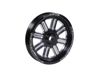 Fleece Performance Dodge Cummins Dual Pump Spoke Pulley For Use - FPE-34211-BLK-SPK