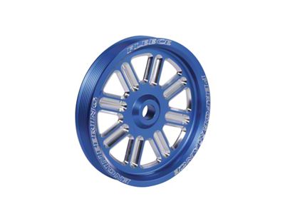 Fleece Performance Dodge Cummins Dual Pump Spoke Pulley For Use - FPE-34211-BLU-SPK