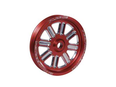 Fleece Performance Dodge Cummins Dual Pump Spoke Pulley For Use - FPE-34211-RED-SPK