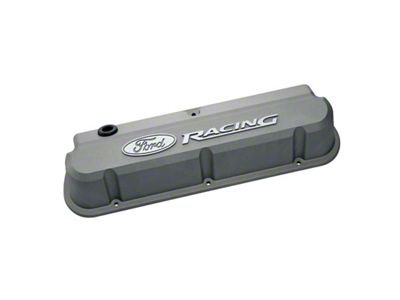 Ford Performance 289-351 Slant Edge Gray Valve Cover - 302-137