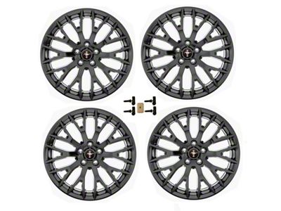 Ford Performance Staggered Performance Pack Style Matte Black 4-Wheel Kit; 19x9/19x9.5; 45mm/52.50mm Offset; 5x114.3mm Bolt Pattern; 0mm Hub Bore