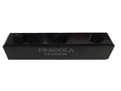Fragola Performance Systems 10AN Female Three Port Fuel Pressure Log - 940003-BL